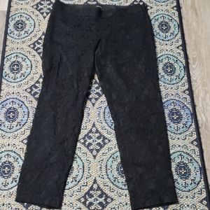 Express lace cropped dress pants